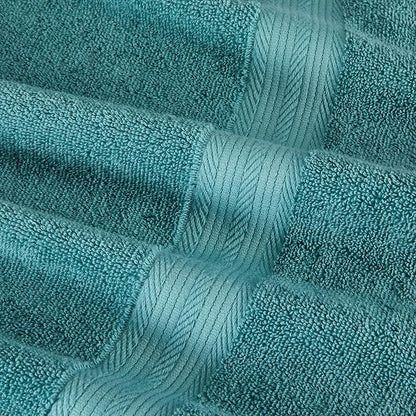 Amazon Basics Fade-Resistant 100% Cotton Bath Towel, Teal Green