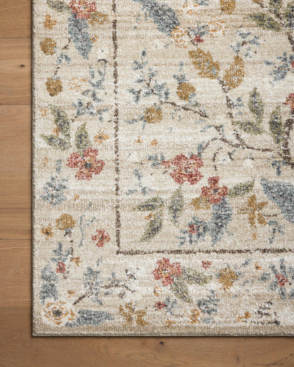 Loloi Rifle Paper Co. Laurel Collection LAU-05 Ivory 5'-3" x 7'-8" Area Rug