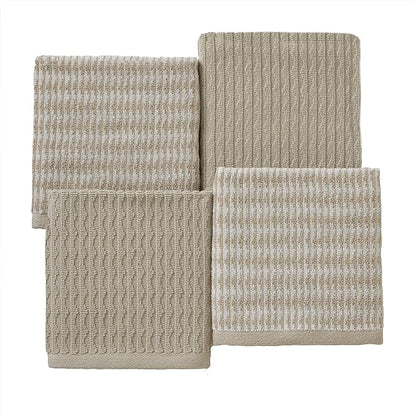SKL Home Longborough 100% Turkish Cotton Premium 4-Piece Washcloth Set