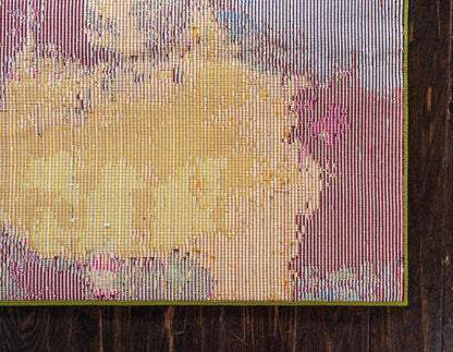Unique Loom Estrella Collection Colorful, Abstract, Watercolor, Modern, Eclectic Area Rug (5' 0 x 8' 0 Rectangular, Multi/Beige)