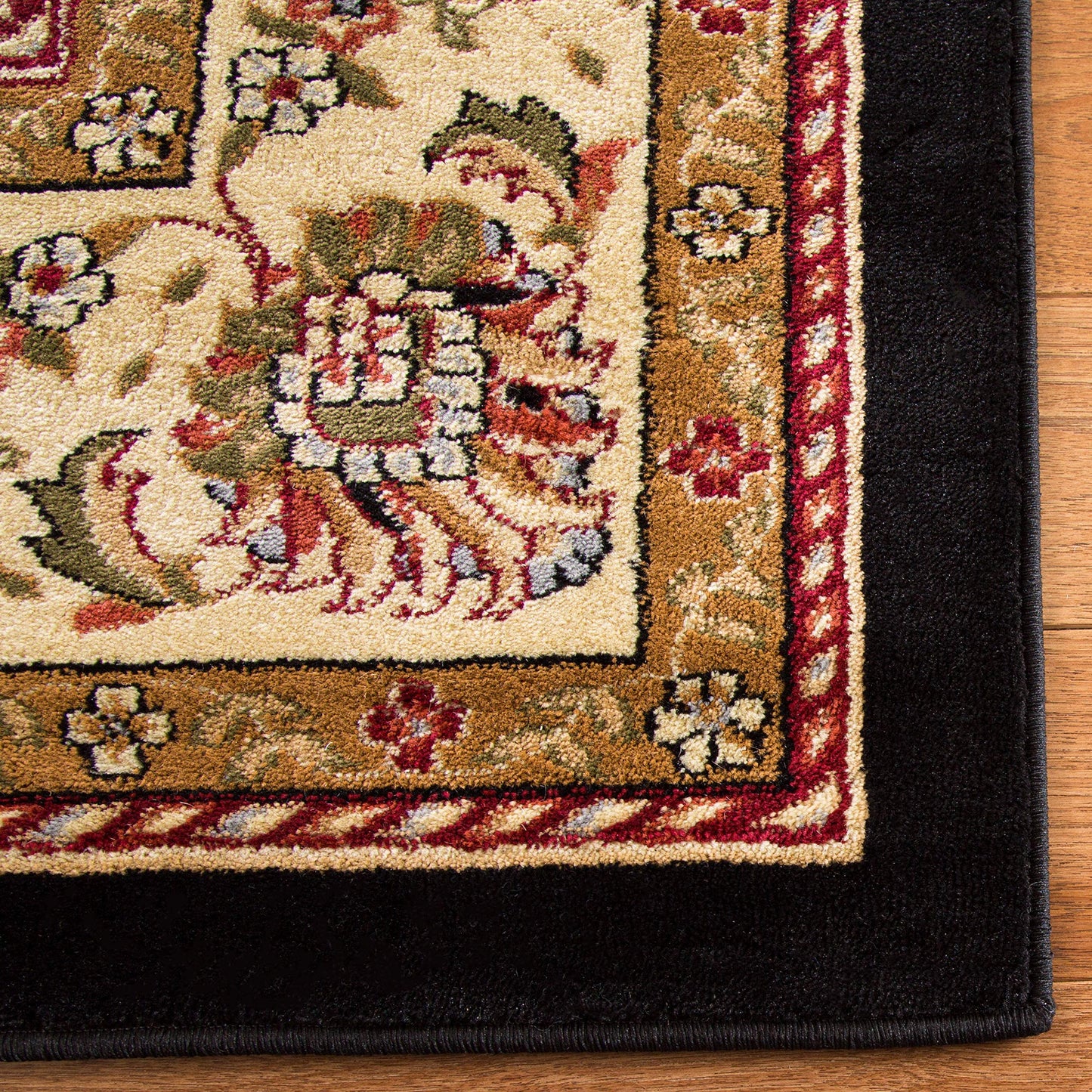 SAFAVIEH Lyndhurst Collection Runner Rug - 2'3" x 6', Black & Ivory, Traditional Oriental Design, Non-Shedding & Easy Care, Ideal for High Traffic Areas in Living Room, Bedroom (LNH329A)