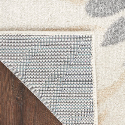 Nourison Home Passion Ivory Grey Blue 8' x 10' Area Rug - Easy Clean, Non Shedding, Bed Room, Living Room, Dining Room, Kitchen (8' x 10')