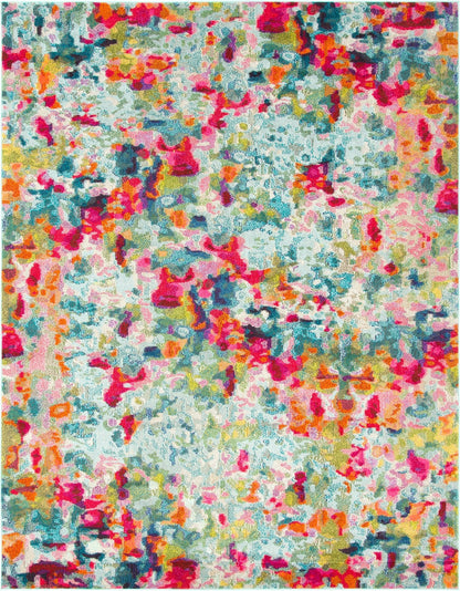 Unique Loom Chromatic Collection Area Rug - Champagne (8' x 10' Rectangle, Multi/ Blue)