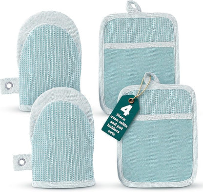 Casa Platino Silicone Oven Mitts & Pot Holders, 4-Piece – Oven Mitt