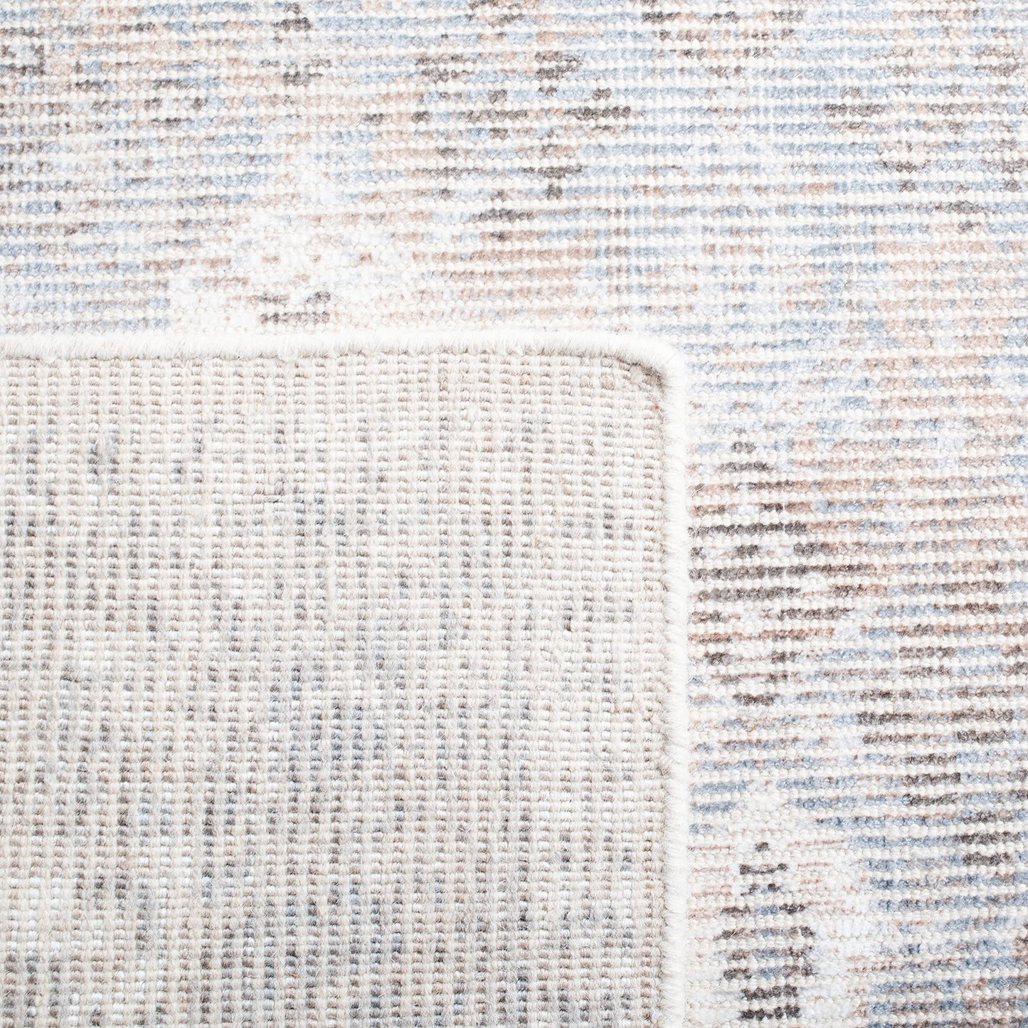 SAFAVIEH Restoration Vintage Collection Area Rug - 5' x 8', Beige & Sand, Handmade Distressed Wool & Viscose, Ideal for High Traffic Areas in Living Room, Bedroom (RVT703B)