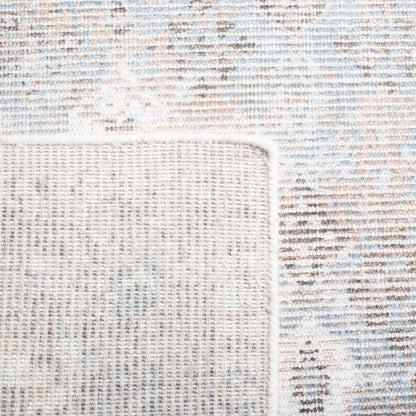 SAFAVIEH Restoration Vintage Collection Area Rug - 5' x 8', Beige & Sand, Handmade Distressed Wool & Viscose, Ideal for High Traffic Areas in Living Room, Bedroom (RVT703B)