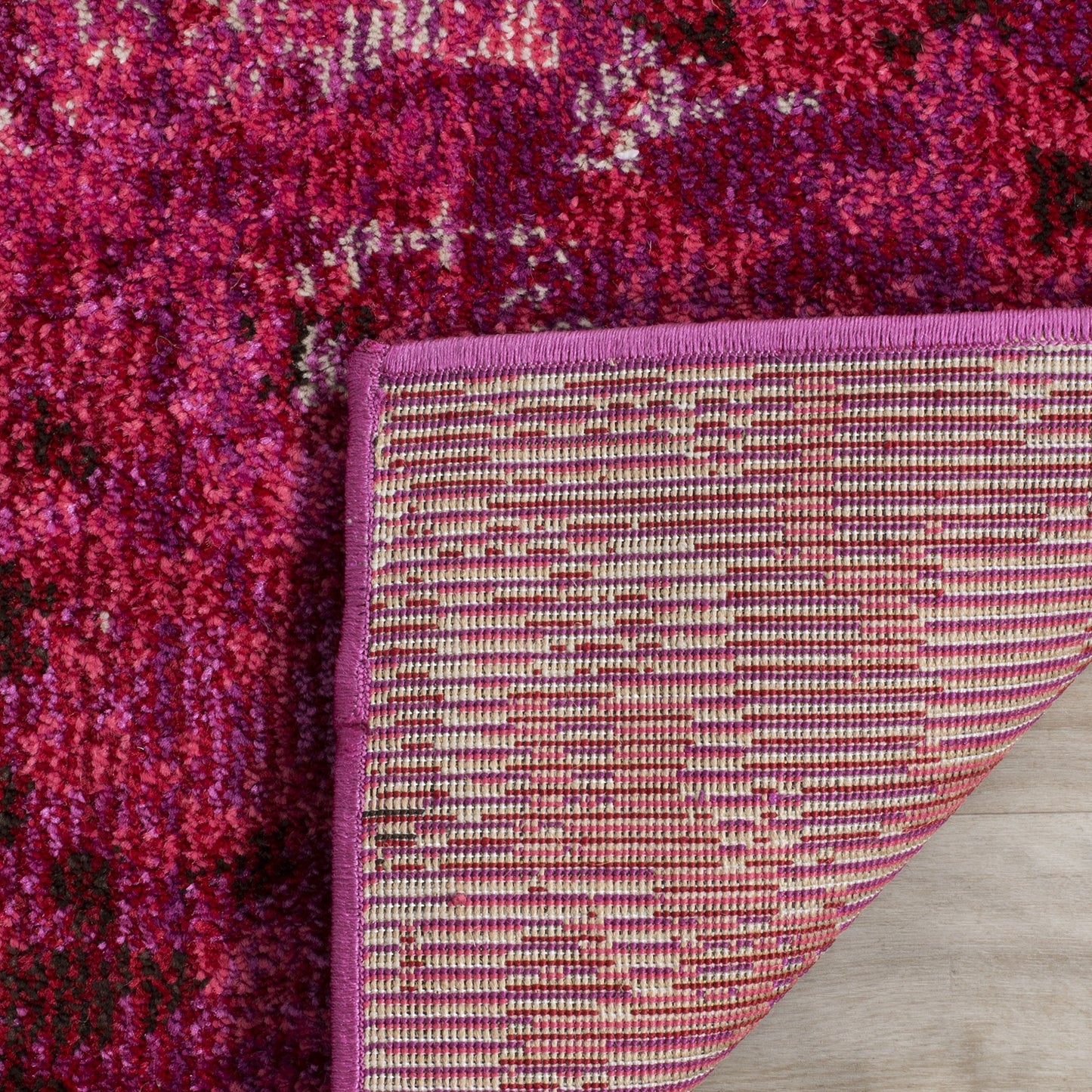 SAFAVIEH Monaco Collection Runner Rug - 2'2" x 8', Fuchsia, Boho Chic Abstract Watercolor Design, Non-Shedding & Easy Care, Ideal for High Traffic Areas in Living Room, Bedroom (MNC225F)