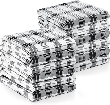 Utopia Towels Black & White Dish Towels 100% Ring Spun Cotton Highly Absorbent