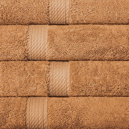 SUPERIOR Egyptian Cotton Pile 10 Piece Towel Set, Includes 2 Bath, 4 Hand