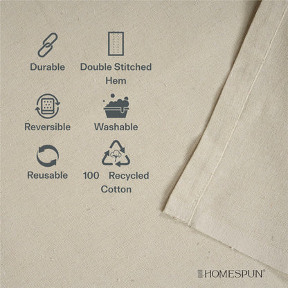 Homespun Canvas Drop Cloth for Painting - (12 x 4 ft, 1 Pack), Resusable Paint Drop Cloth Canvas - Ideal for Carpet Protector, Tent Setup, Paint Tarp, Storage & Dust Cover - Home Renovation must haves