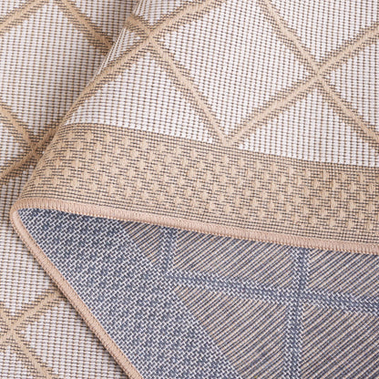 Safavieh Area Rug 8x10 - Aspect Collection - Large - Ivory & Natural, Jute & Cotton, Trellis Pattern, Ideal for Living Room, Bedroom, Office, Dining Space (APE454A)