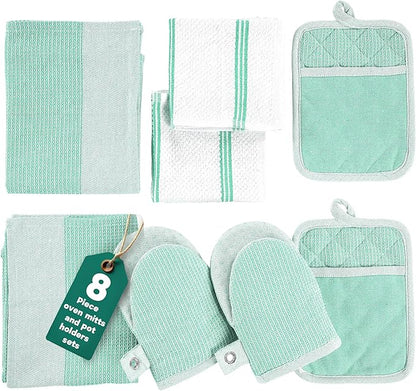 Casa Platino Potholders & Oven Mitts Heat Resistant, 8-Piece Mini Oven Mitts