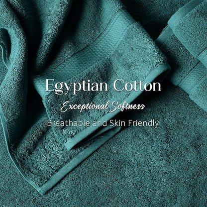 SUPERIOR Egyptian Cotton Pile Bath Towel Set of 2, Ultra Soft Luxury Towels