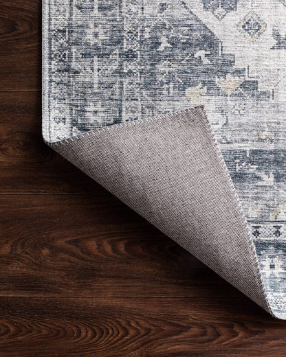 Loloi Skye Collection SKY-02 Silver/Grey 6'-0" x 6'-0" Round Area Rug