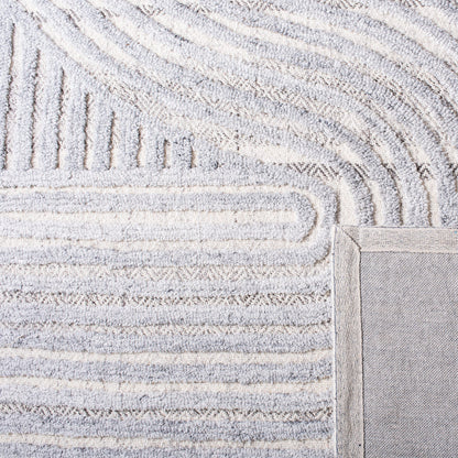SAFAVIEH South Hampton Collection Runner Rug - 2'3" x 6', Grey, Handmade Mid-Century Modern Abstract, Ideal for High Traffic Areas in Living Room, Bedroom (SHA301F)