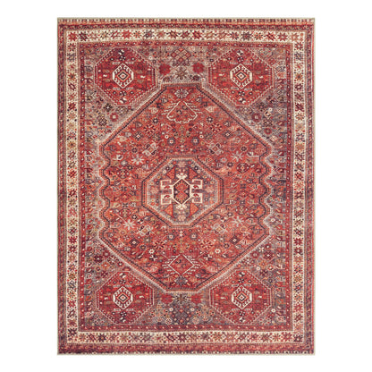 Keen Home Design 48"x72" Rug - Machine Washable Area Rug with Non-Slip Backing, Ideal for Living Room, Dining Room, Bedroom - Vintage, Easy Clean, Durable, Low Pile Rug - (4' x 6')