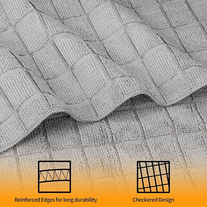 HOMERHYME Hand Towels for Bathroom, 24 Pack 25''*15'' Microfiber Grey Bath Hand