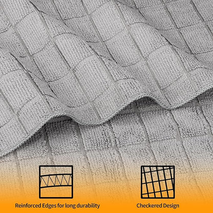 HOMERHYME Hand Towels for Bathroom, 24 Pack 25''*15'' Microfiber Grey Bath Hand