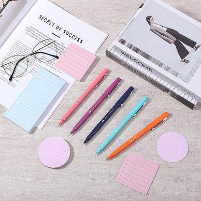 Mr. Pen- Sticky Notes Set Gift Box, Felt Tip Pens, Dotted Round, Lined & to Do List Self-Stick Sticky Pads for Bible Study, Office, School, Planning, Journaling & Organization