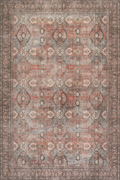 Nuloom Hillstone Collection 3' x 5' Area Rug, Traditional Vintage Distressed Medallion, Thick and Soft, Durable Non-Shedding Low Pile Poly/Jute Blend, Easy to Clean, Living Room, Bedroom