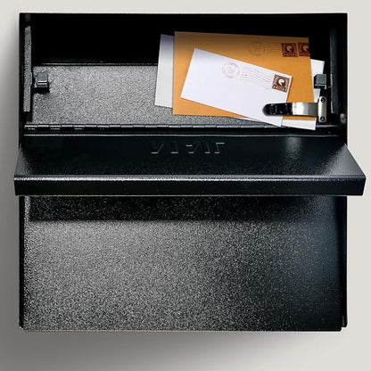Mail Boss 7162 Metro, Black High Capacity Wall Mounted Locking Security Mailbox,Medium