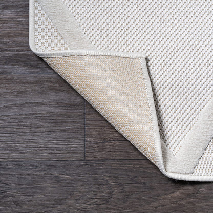 JONATHAN Y Diamond Trellis Indoor Outdoor Runner Rug 2X8 Ivory, Salines for Backyard, Patio, Porch, Easy-Cleaning, High Traffic, Pet-Friendly, Non-Shedding (IBZ101D-28)