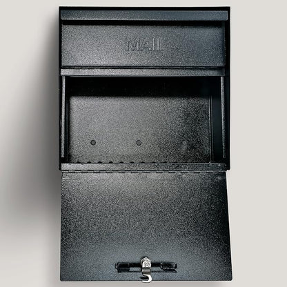 Mail Boss 7162 Metro, Black High Capacity Wall Mounted Locking Security Mailbox,Medium