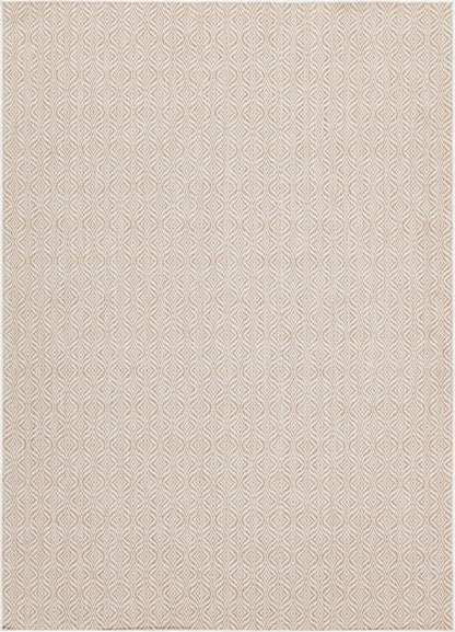 Unique Loom Outdoor Trellis Collection Area Rug - Deco Trellis (8' x 11' 4" Rectangle, Taupe/ Ivory)