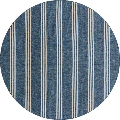 Unique Loom Jill Zarin Outdoor Collection Area Rug - Anguilla (10' 8'' Round, Blue/ Ivory)