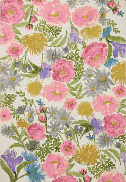 Loloi Botanical Collection BOT-01 Ivory/Multi 3'-11" x 5'-11" Accent Rug