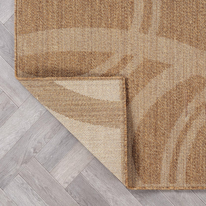 Rugshop Abstract Indoor Outdoor Flat Woven Area Rug,Natural Jute-Style,Easy-Care Patio Rug for Entryway Backyard Porch Deck Balcony, 2' x 3' Sand/Natural