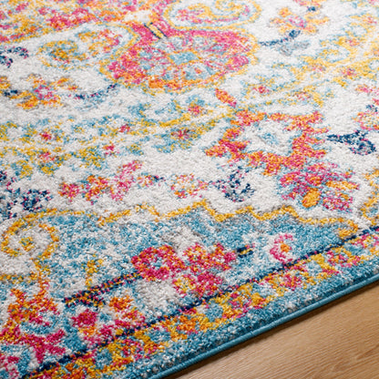 Livabliss Odelia Vintage Bohemian Area Rug,3'11" x 5'7",Orange/Aqua