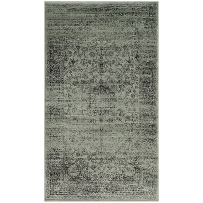 SAFAVIEH Vintage Collection Accent Rug - 4' x 5'7", Spruce, Oriental Medallion Distressed Viscose Design, Ideal for High Traffic Areas in Entryway, Living Room, Bedroom (VTG113-2111)
