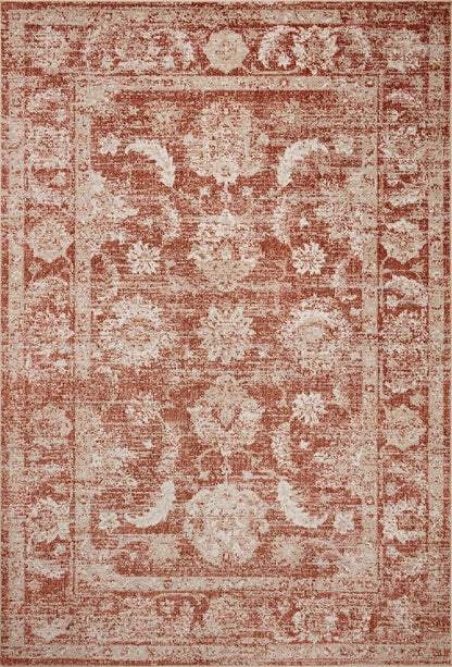 Loloi Odette Collection ODT-03 Rust/Ivory 5'-3" x 7'-9" Area Rug