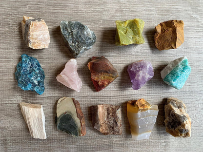 1 Pound Raw Assorted - Natural Assorted Stone, Natural Rough Assorted, Assorted Rough, Assorted Rocks (Assorted)