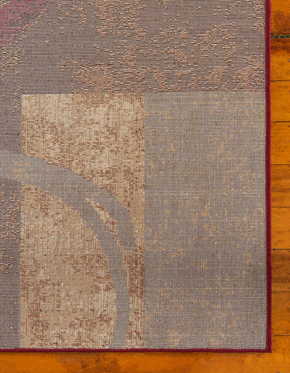 Unique Loom Barista Collection Area Rug - Kouillou (4' 1" Square, Multi/ Brown)