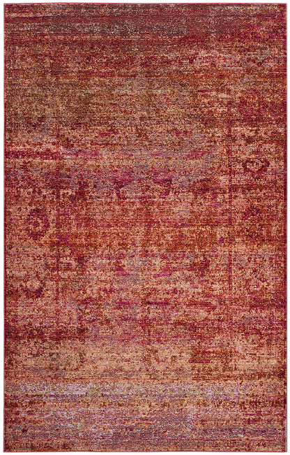 SAFAVIEH Mystique Collection Accent Rug - 4' x 6', Rust & Multi, Watercolor Overdyed Distressed Design, Non-Shedding & Easy Care, Ideal for High Traffic Areas in Foyer, Living Room, Bedroom (MYS920P)