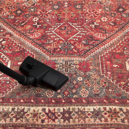 Keen Home Design 48"x72" Rug - Machine Washable Area Rug with Non-Slip Backing, Ideal for Living Room, Dining Room, Bedroom - Vintage, Easy Clean, Durable, Low Pile Rug - (4' x 6')
