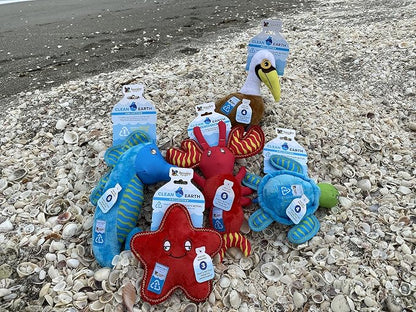 Spunky Pup Clean Earth Plush Seahorse | Made from 100% Recycled Water Bottles | Large