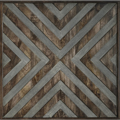 Signature Design by Ashley Dreggan Casual End Table with Diamond Pattern, Dark Brown