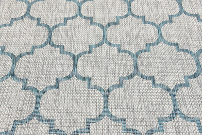Unique Loom Outdoor Trellis Collection Area Rug (5' 3" x 8' Rectangle, Gray/ Ivory)