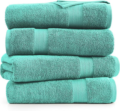 LANE LINEN 100% Cotton Premium Bath Sheets Set of 4