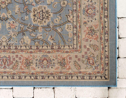 Unique Loom Sialk Hill Collection Area Rug - Washington (4' 1" x 6' 1" Rectangle, Light Blue/ Navy Blue)