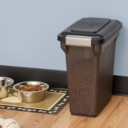 IRIS USA Dog Food Storage Container, Airtight Lid, Versatile Pet Food Bin