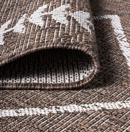 JONATHAN Y Tribal Diamond Trellis Indoor Outdoor Runner Rug 2X10 Brown/Beige, Derya for Backyard, Patio, Porch, Easy-Cleaning, High Traffic, Pet-Friendly, Non-Shedding (SMB129B-210)