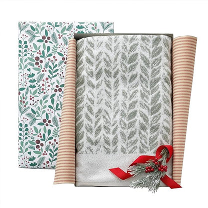 SKL Home Distressed Leaves 100% Turkish Cotton Premium Bath Towel, 600 GSM