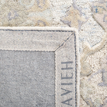 SAFAVIEH Glamour Collection 5' x 8' Grey/Blue GLM622F Handmade Premium Wool Area Rug