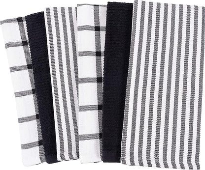 KAF Home Premium Kitchen Towels, Large 100% Cotton, Flat & Terry Absorbent Dish