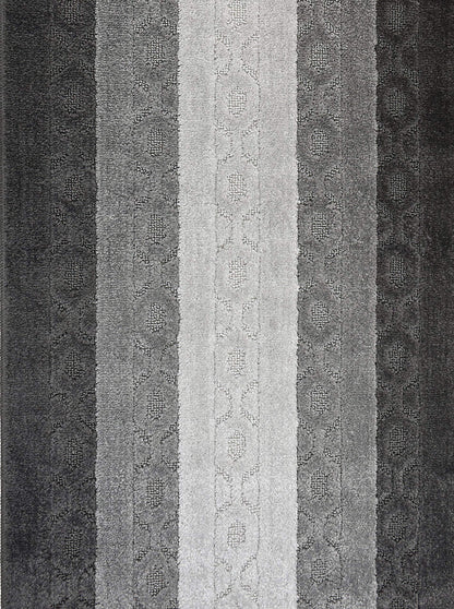 ORFA HOME Custom Size Trellis Hallway Runner Rug Slip Resistant Rubber Back, 26 Inch Wide x Your Choice of Length Size, Anthracite, 26 Inch X 8 Feet, Sold and Priced Per Foot