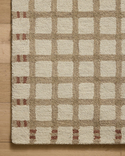 Loloi Magnolia Home by Joanna Gaines Waylon Collection WAY-02 Natural/Rust 5'-0" x 7'-6" Area Rug